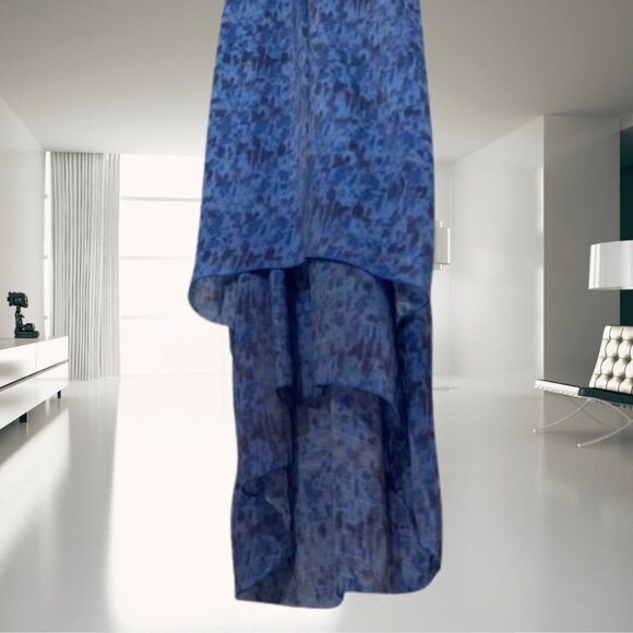 Mlle Gabrielle Layered High Button Keyhole Neckline Layered Maxi Dress - Picture 4 of 12